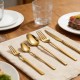 30pcs Gold Stainless Steel  Cutlery Set Flatware Tableware Utensil Dinnerware 